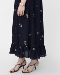 SIXDO Sleeveless V-Neck Floral Flared Dress